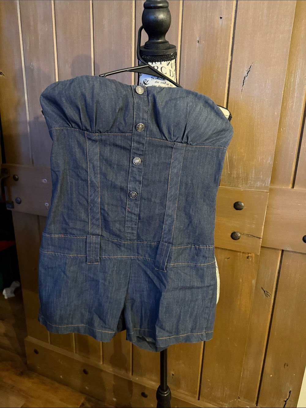 Vintage -style San Julian denim shorts romper. Size medium‎
